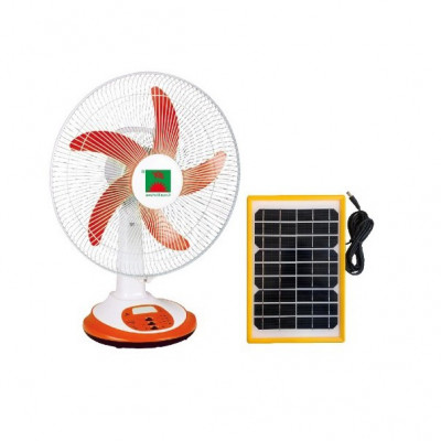 Solar Rechargeable Table Fan 16''